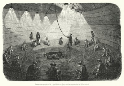Storage of Cable on Board the Great-Eastern by French School